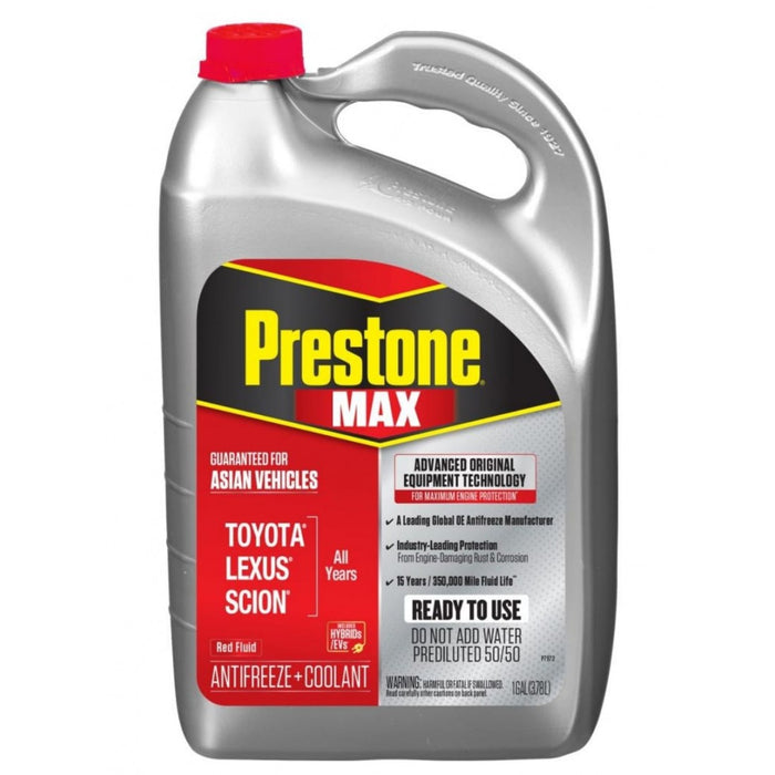 Anticongelante y Refrigerante Al 50% para Vehiculos Asiáticos (Color Rojo) 1gal