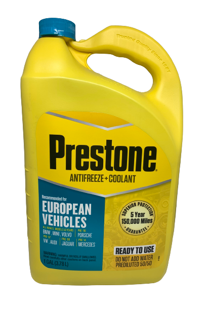 Anticongelante y Refrigerante Al 50% para Vehiculos Europeos (Color Celeste) 1gal